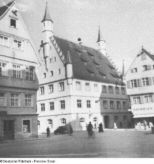 Biberach an der Riß. Markt, Blick zum Neuen Rathaus (1503)