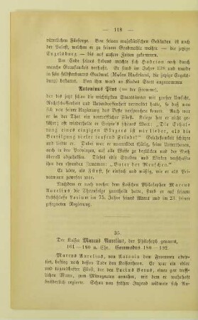 35. Der Kaiser Marcus Aurelius, der Philosoph genannt, 161-180 n.Chr. - Commodus 180-192