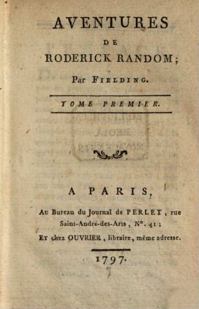 Aventures De Roderick Random, 1