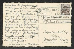 Brief von Paul Eipper an Gerhart Hauptmann