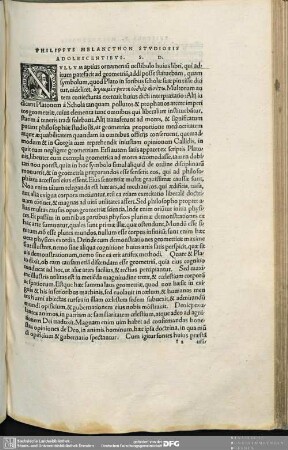 EPISTOLA P. MELANCTHONIS AD LECTOREM