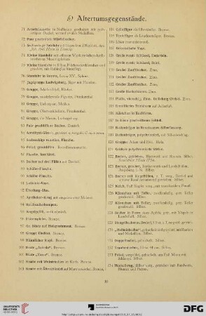 Altertumsgegenstände (Nr. 71-348)