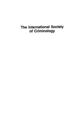 55-98, The International Society of Criminology