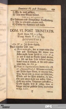 Dominica VI. - X. Post Trinitatis.
