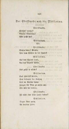 Der Edelknabe und die Müllerinn.