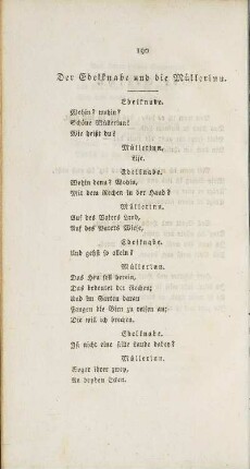 Der Edelknabe und die Müllerinn.