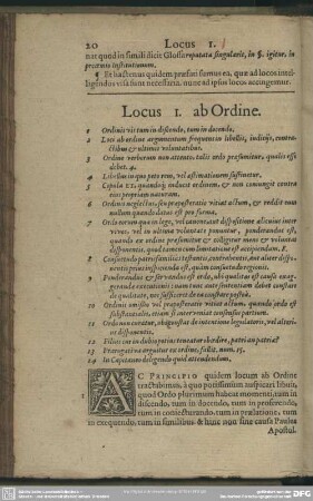 Locus 1. ab Ordine