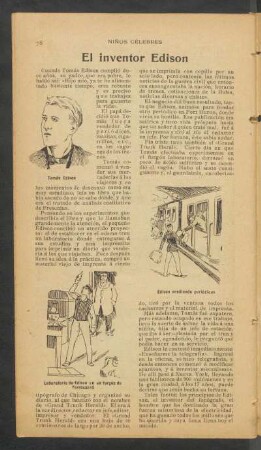 El inventor Edison : Niños célebres