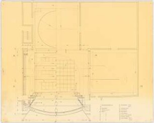 Stadttheater, Trier: Grundriss Bühne (Ausstellungstafel der »Prague Quadrennial of the Theatre Design and Architecture« 1967)