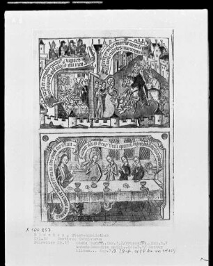 Canticum Canticorum (Allegorische Übertragung des Hohenliedes) — Zwei Szenen aus dem Hohelied, Folio 7 verso