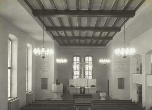 Zwickau-Planitz, Christuskirche, Inneres nach Osten