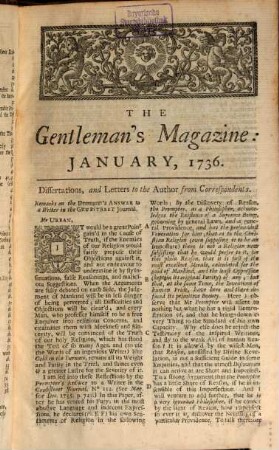 The gentleman's magazine. 6. 1736