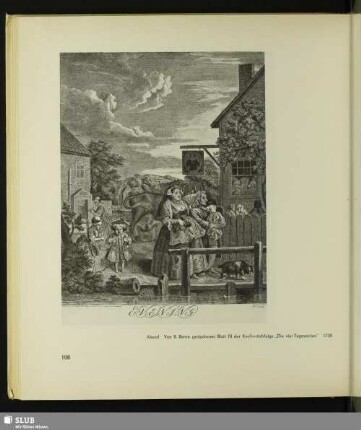 Abend. Von B. Baron gestochenes Blatt III der Kupferstichfolge „Die vier Tageszeiten“, 1738
