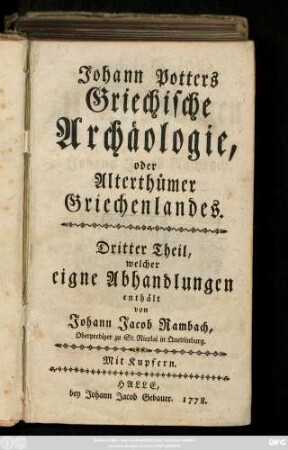 Theil 3: Archäologische Untersuchungen : Mit Kupfern
