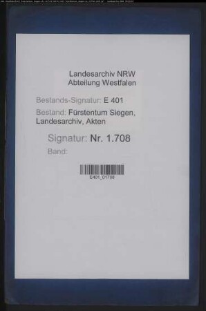 Angelegenheiten des herrschaftlichen Hofes Winchenbach