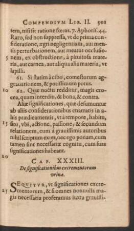 Cap. XXXIII. De significationibus excrementorum urinae.