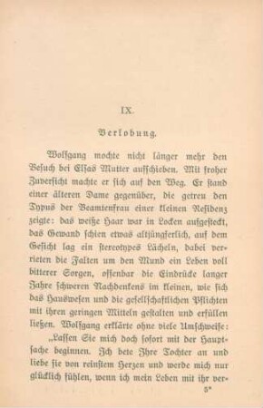 IX. Verlobung