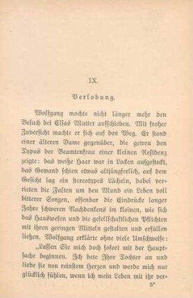 IX. Verlobung