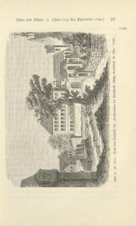 Abb. 4. St. Afra. Nach dem Titelbilde der "Beschreibung der Churfürstl. Sächs. Landschule Afra" (1783)