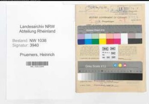Entnazifizierung Heinrich Pruemers , geb. 05.04.1886 (Arzt)