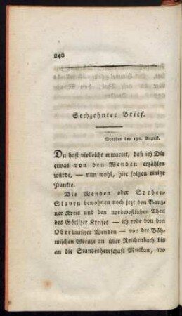 Sechzehnter Brief