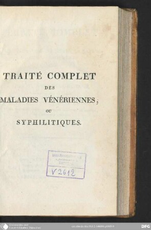 2: Des effets du virus syphilitique sur tout le systême de l'économie animale