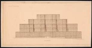 Messehaus, Hamburg Vorschlag B: Aufriss Westansicht 1:500 (von Inv.Nr. 3282)