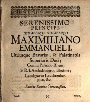 Illustrissimi, Reverendissimi Domini, Domini Alexandri Sperelli Eugubiensis Episcopi, Nuncii Apostolici, Paradoxa Moralia, 1