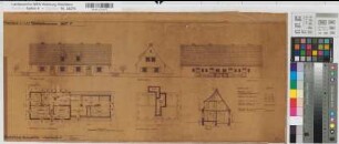 Zweifamilienhaus Westfalennorm 2637F Grundrisse, Ansichten, Schnitt 1938 1 : 100 29,5 x 71 Pause Westfälische Heimstätte Dortmund Wohnungsgesellschaft Münsterland