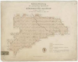 Übersichtsblatt geologische Karte von Sachsen