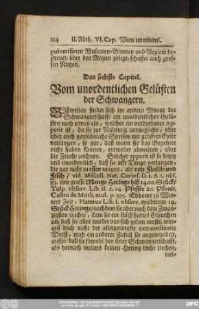 Das sechste Capitel. Vom unordentlichen Gelüsten der Schwangern.