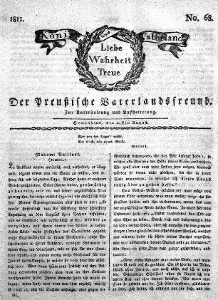 No. 68., vom 24sten August