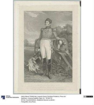Porträt des Leopold Georg Christian Frederick, Prinz von Sachsen--Coburg-Saalfeld