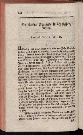 Am fünften Sonntage in der Fasten, Judica