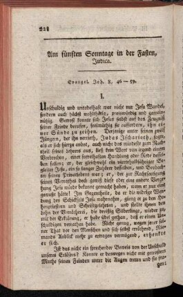 Am fünften Sonntage in der Fasten, Judica