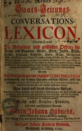 Reales Staats- Zeitungs- und Conversations-Lexicon