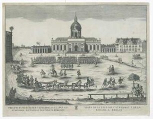 Prospectus Ecclesiae Cathedralis et loci ad stationes mutantes detinati Berolini ( Dom u. Paradepl. )