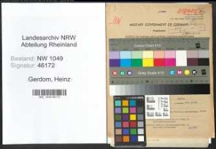 Entnazifizierung Heinz Gerdom , geb. 16.03.1906 (Bilanzbuchhalter)