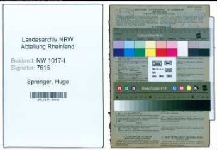 Entnazifizierung Hugo Sprenger , geb. 23.06.1881 (Werkmeister)