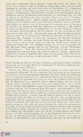 16: [Rezension von: Franz Josef Weber (Hrsg.),Platons Apologie des Sokrates]