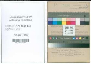Entnazifizierung Otto Nieske , geb. 20.08.1904 (Lehrer)