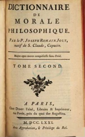 Dictionnaire De Morale Philosophique. 2