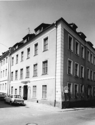 Görlitz-Altstadt, Langenstraße 42. Wohnhaus (nach 1717, Umbau 19. Jh.). Straßenansicht