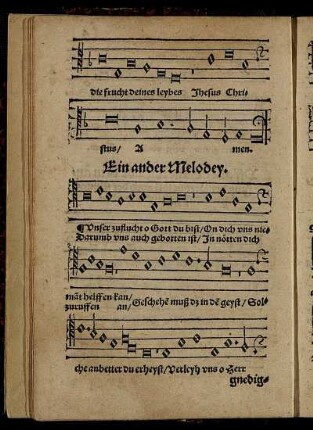 Unser zuflucht o Gott du bist / Ein ander Melodey