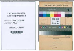 Entnazifizierung Lisbeth Wilbertz , geb. 27.01.1909 (Hausfrau)