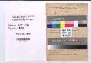 Entnazifizierung Paul Mokres , geb. 08.08.1916 (Maler)