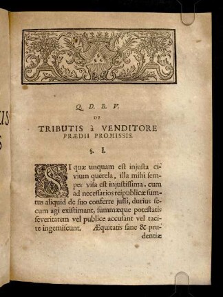 3-32, Q. D. B. V. De Tributis à Venditore Praedii Promissis.