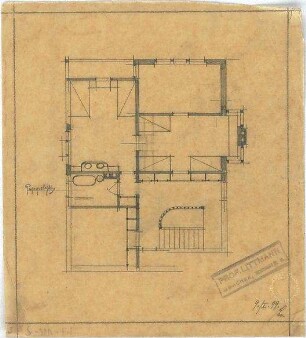 Littmann, Max; München; Wohnhäuser - Grundriss