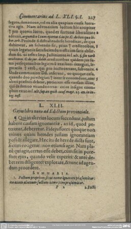 L. XLII. Gaius libro nono ad Edictum provinciale