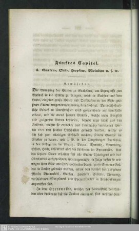 Fünftes Capitel. Garten-, Obst-, Hopfen-, Weinbau u.s.w.